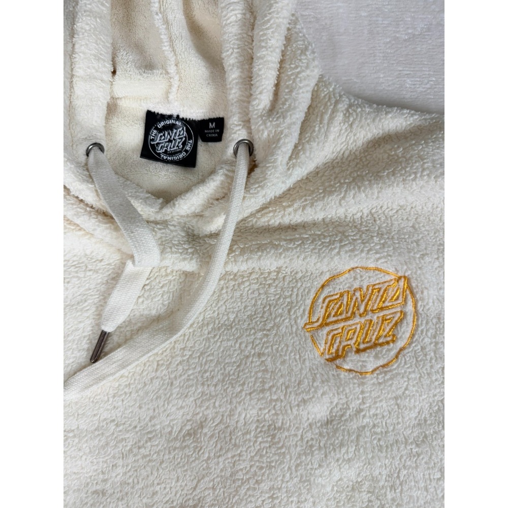 SANTA CRUZ Skateboard Sweatshirt Womens M Zip Hoodie 2 Side Embroider Logo Fade - Picture 4 of 5